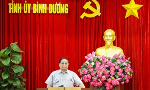 Thủ tướng Phạm Minh Chính: Bình Dương cần đẩy mạnh các động lực tăng trưởng mới, nghiên cứu xây dựng khu thương mại tự do